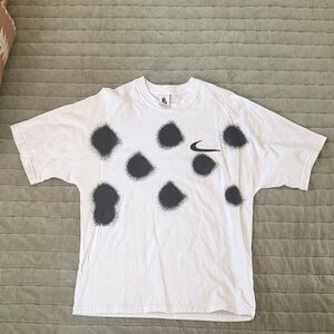 XS Off White Virgil Abloh Nike White Tee with Black Abstract Design